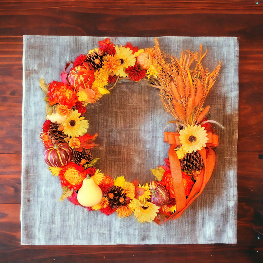 Equinox | Orange, Red and Yellow | '18 Fall Wreath