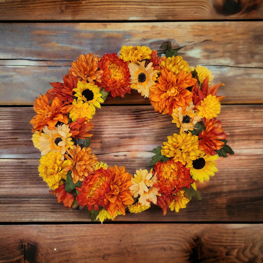 Fall Floral | Yellow, Orange | 18' Fall wreath